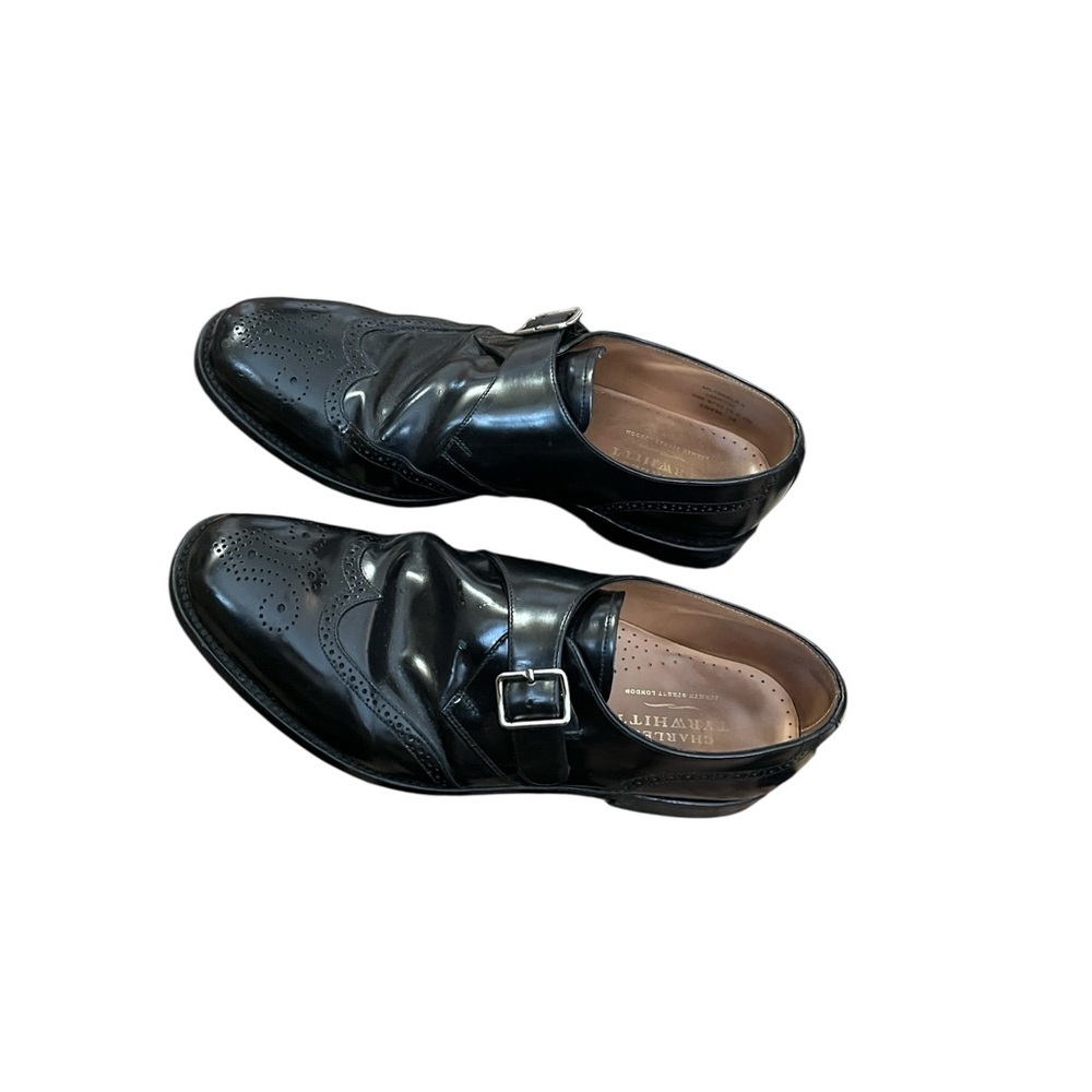 Charles Tyrwhitt “Compton” Single Monk Strap Shoes Size 9 - Picture 7 of 8